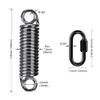 SELEWARE Heavy Duty Chrome-Plated Steel Spring for Punching Bags - 300 lbs Capacity with Secure Closed-Loop Design for Boxing, MMA, and More, Smooth & Safe Suspension, Includes 2 Buckles view 4