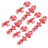 GRIRIW 16pcs Chinese Style Paper-cuts for Boys and Girls Handmade Cloth Window Decorations Traditional Craft for Spring Festival Cultural Activities Red Peking Face Patterns
