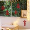 GRIRIW 16pcs Chinese Style Paper-cuts for Boys and Girls Handmade Cloth Window Decorations Traditional Craft for Spring Festival Cultural Activities Red Peking Face Patterns view 2