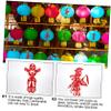 GRIRIW 16pcs Chinese Style Paper-cuts for Boys and Girls Handmade Cloth Window Decorations Traditional Craft for Spring Festival Cultural Activities Red Peking Face Patterns view 3