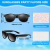 MEEZY 20 Pack Black Sunglasses Bulk, Kids Sunglasses Party Favors for Boys Girls with UV400 Protection Birthday Summer Beach Pool Party Supplies Goody Bag Fillers - Black view 2