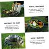 GOOHOCHY Stainless Steel Camping Pan Set Folding Dinnerware Bowl Cup Frying Pan for Rv Hiking BBQ Outdoor Activities view 3
