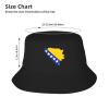 Gdiebdid Bosnian Map Flag Womans Mens Unisex Fisherman's Hat Sun Hat Black view 4