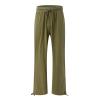 Cute Womens Trendy Cargo Pants Women High Waisted Cargo Pants Wide Leg Casual Linen Pants Summer Baggy Stretchy 6 Pockets Y2K Trousers Khaki X-Large view 2