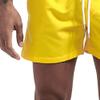 DGHM-JLMY Men's 3" Solid Color Beach Shorts Elastic Waist Drawstring Workout Shorts Casual Swim Trunks with Pockets (Yellow,X-Large) view 3