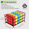 HDYZJQ Commercial Yoga Mats Storage Cart - Hold20 Mats, Studio/Gym/Office Portable Fitness Mats Organizer Holder, Rolling Metal Storage Rack Frame for Foam Rollers Wrapping Paper(White) view 3