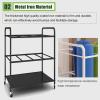 HDYZJQ Commercial Yoga Mats Storage Cart - Hold20 Mats, Studio/Gym/Office Portable Fitness Mats Organizer Holder, Rolling Metal Storage Rack Frame for Foam Rollers Wrapping Paper(White) view 4