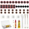 WEBEEDY 55 PCS Bike Tire Patch Repair Kit with Portable Storage Box 3 Different Sizes of Vulcanizing Patches Glueless Patchs for Motorcycle BMX Cycling MTB Road Mountain Bicycle Travel view 1