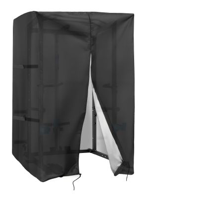 Squat Rack Cover, Waterproof Outdoor Gym Equipment Covers with Zipper for Squat Rack/Weight Lifting Rack/Home Gym Workout Equipment (47"W x 69"D x 84"H)
