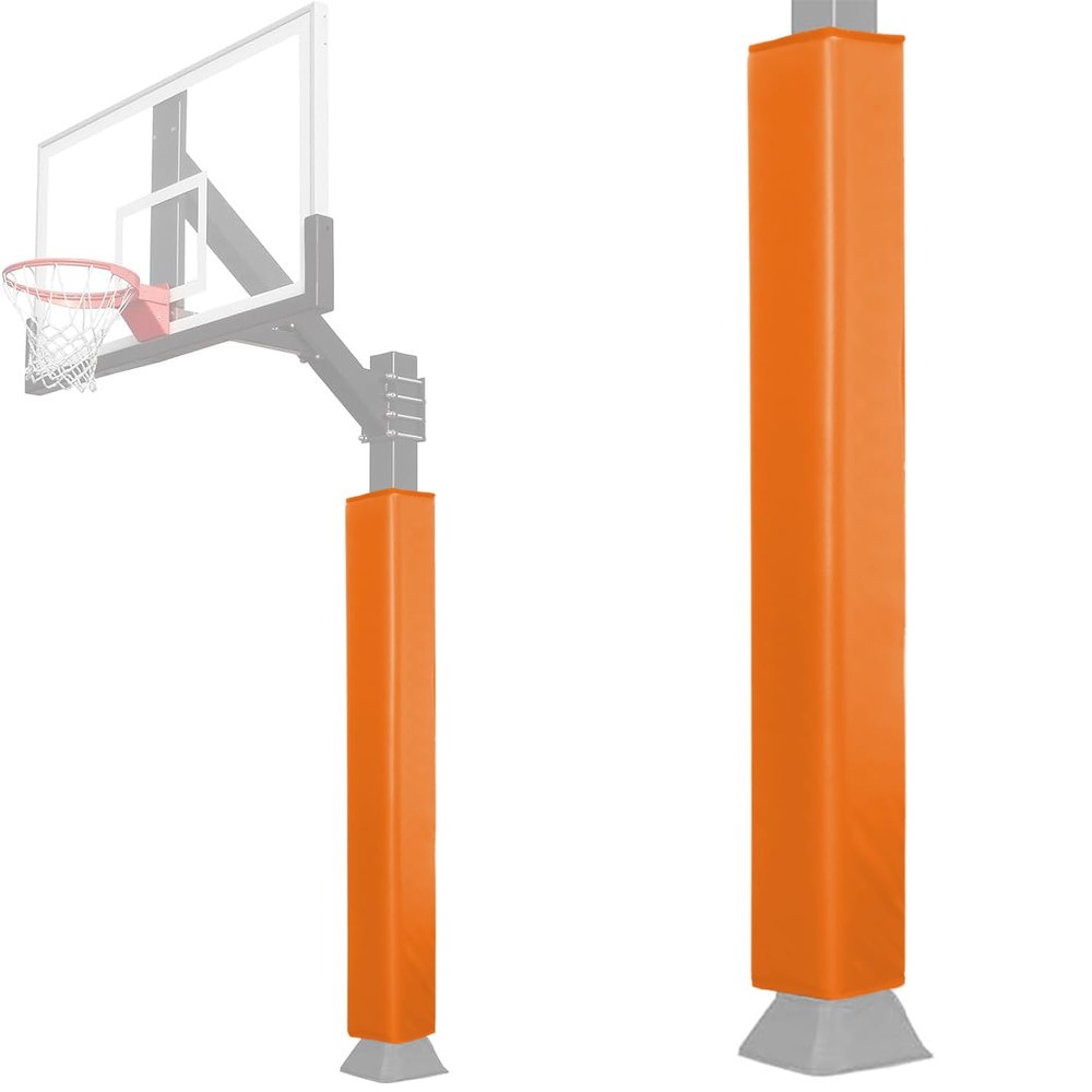 Square Basketball Pole Padding Fits6x6 Inch Pole, Durable 6 Feet Tall Basketball Pole Pad Outdoor and Indoor, UV-Resistant Waterproof Hoop Pads for Protection and Player Safety