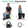 Sckee Camping Toilet, Portable Toilet for Adults, Portable Travel Folding Toilet with Lid and Paper Holder, Compact Potty for Car, Camp Toilet Portable Toilet for Camping, Hiking,Truck, RV, Beach view 2