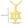 HOMLIFPER Cross Star of David Necklace Pendant for Men Women,Christian Jewish Messianic Star of David Stainless steel Pendant Christ Cross Religious Jewelry for Teens & Adults (Golden) view 2