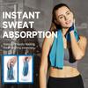 BILITOK Superfiber Ice Towel Neck, Soft Breathable Cold Towel Cooling, Yoga, Sports, Golf, Gym, Camping, Running, Fitness, Exercise and More Activities, 4 Packs (Gray/Blue/Dark Blue/Black) view 4