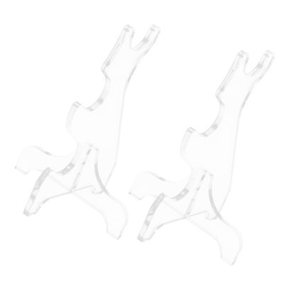 SUPVOX 1 Pair Acrylic Rods Stand Desktop Fishing Pole Holders for Garage Sturdy Acrylic Rod Rack Portable Rod Holder