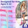 BELEEV Scooters for Kids with Light-Up Wheels & Stem & Deck, 2 Wheel Folding Scooter for Girls Boys, 3 Adjustable Height, Kick Scooter with Kickstand for Children Ages 3-12 (Pink) view 4