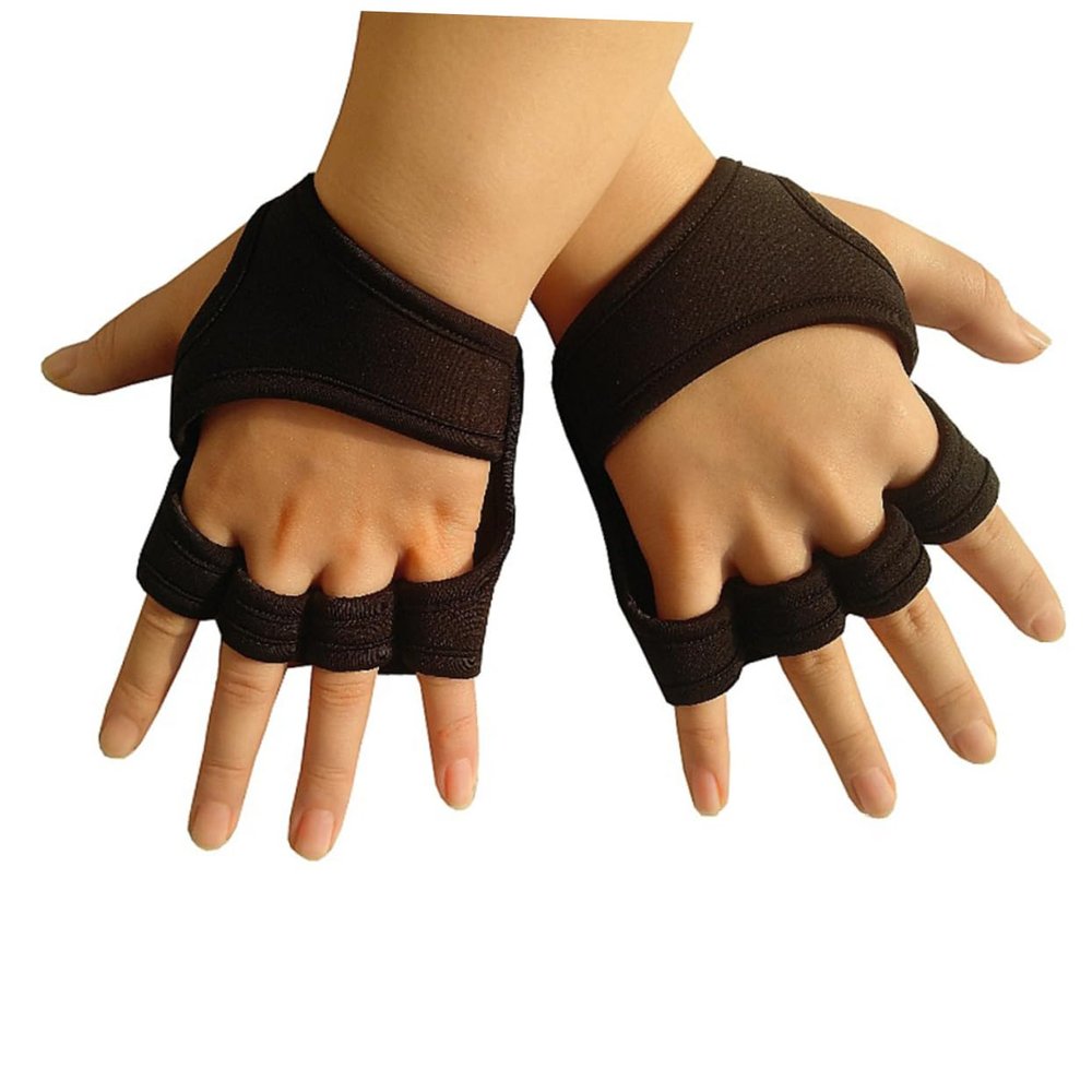 balacoo Women Men Gym Workout Gloves Non-Slip Silicone Half-Finger Weight Lifting Gloves Padded Wrist