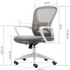 ELEFOCUS Office Chair Ergonomic Office Chair Desk Chair Breathable Mesh Back PC Chair with Lumbar Support Arms Adjustable Swivel(Color:C) view 2