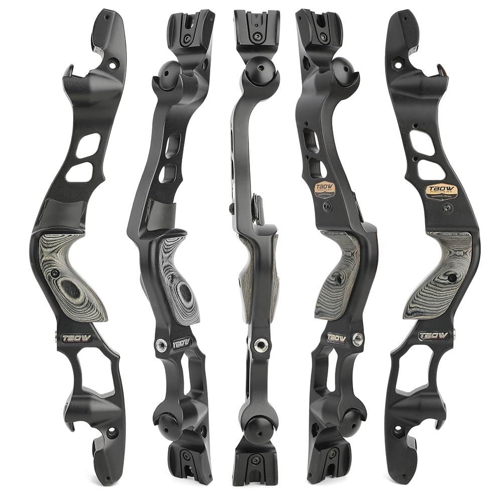 19" ILF Recurve Bow Riser CNC Aluminum Recurve Bow Riser Targeting Takedown Recurve Bow Riser Right Handed for Archery Competition Shooting (Black)