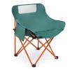NIBHZ Folding Camping Chair, Oxford Cloth Oversized Portable Foldable Camping Chair with Iron Stand with Side Pocket for Picnic, Fishing, Camping,E view 1