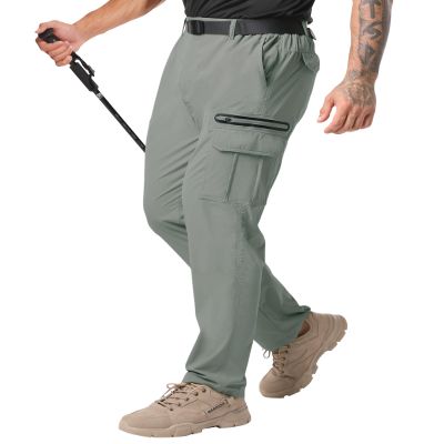 NATUVENIX Hiking Pants Men Lightweight Mens Travel Pants Quick Dry Cargo Work Pants for Men Water Resistant Fishing Pants