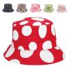 Gadfary Reversible Bucket Hat for Women Summer Travel Fisherman Cap, Girls Cute Double Side Wear Bucket Cap (Red Mushroom) view 1