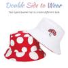 Gadfary Reversible Bucket Hat for Women Summer Travel Fisherman Cap, Girls Cute Double Side Wear Bucket Cap (Red Mushroom) view 2