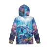 WELLFLYHOM Kids Dolphin Hoodie for Girls 8-10T Cute Blue Sweatshirt Long Sleeve Shirt for Teen Boys Graphic Pullover Hoodie Workout Casual Sweater Shirts Fall Outfits Activewear view 3