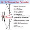 62 Inch ILF Recurve Bow with Gordon Limbs 25-60Lbs Metal Riser Competition Athletic Recurve Bow for Adult Right Handed Hunting Longbow (Green, 40 Lbs) view 2