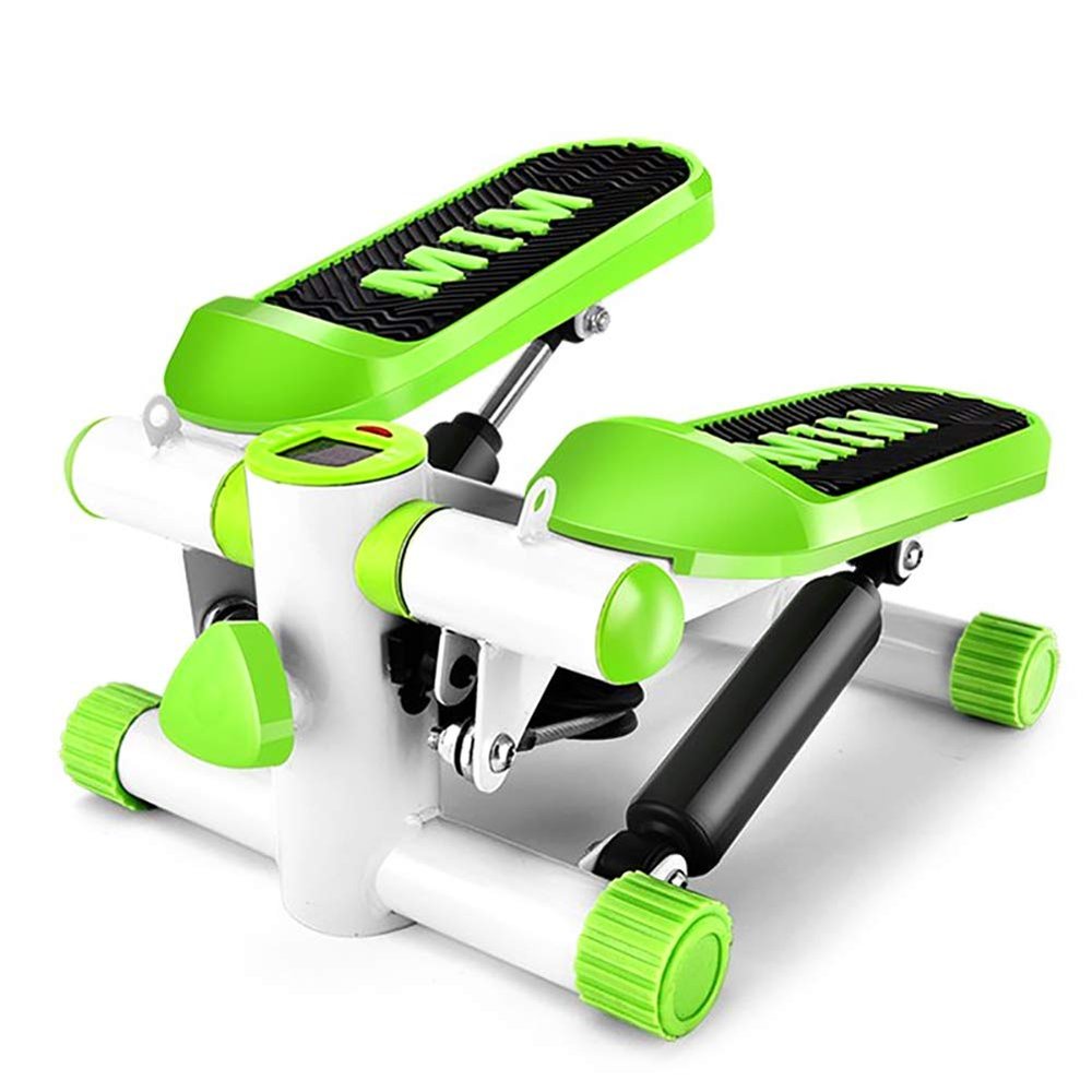 ZHCWEP Mini Stepper Aerobic Exercise Burning Calories Adjustable Hydraulic Stepper Exercise Equipment with Resistance Bands & Mat Health Fitness Beautiful Scenery, Green