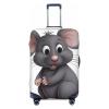GFLFMXZW Grey Rat Luggage Cover Stylish Suitcase Covers Washable Stretch Suitcase Protector Anti-Scratch Travel Baggage Covers for 18-31 inch Luggage view 1