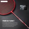 GRASKY Full Carbon Fiber Badminton Racket, 22-25Lbs Strung Racquet Sport Offensive Racquets for Adults G5 Racket (1pcs Silver(with Bag)) view 4