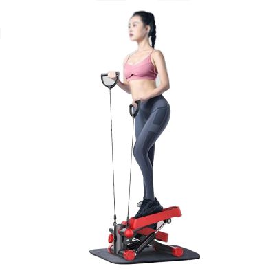 ZHCWEP Mini-Stepper Swing Stepper Home Stepper in-situ Foot Climber Waist Fitness Step Machine with Resistance Bands and Twisting Action Efficency