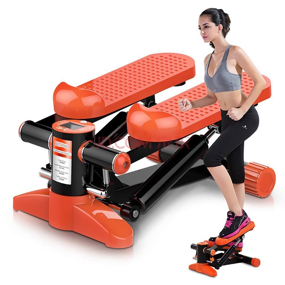 Exercise Stepper, Swing Stepper, Up-Down Stepper, Adjustable Stepping Height Swing Stepper Machine with Training Tapes Up-Down Stepper with Mini LCD Display Efficency