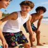 ALISISTER Boys Swim Trunks Size 10-12 with Compression Liner Neon Gamer Game Bathing Suit Kids Swim Shorts Boxer Briefs Swimsuit Swimming view 4