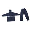 GALPADA Thick Two-piece Rain Suit with Reflective Stripe Lightweight Cycling Raincoat Pants for Adults Xxxl Dark Blue for Outdoor Activities view 1