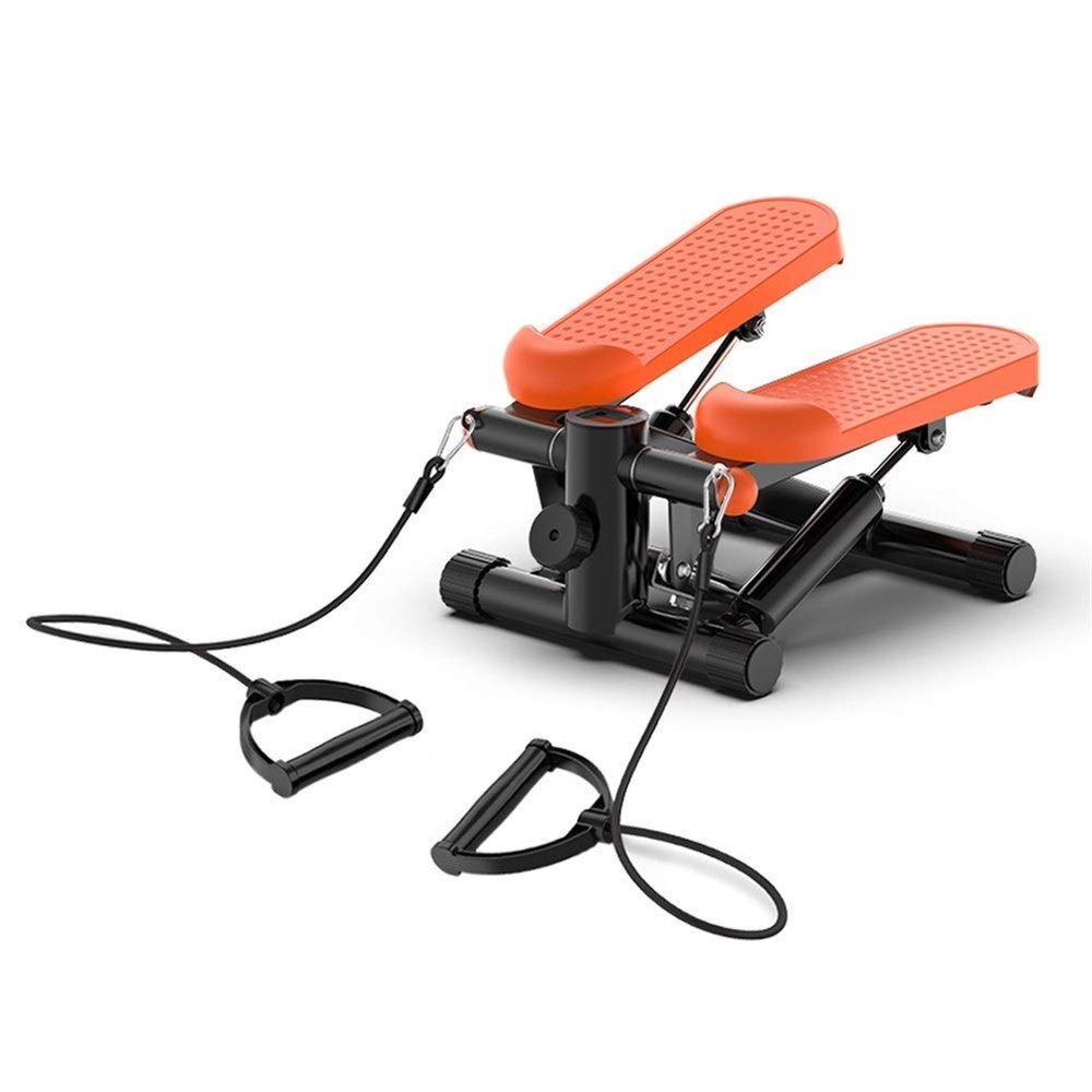 Mini Fitness Hydraulic Stepper, Stepper for Men and Women Cardio Fitness, Monitors and Resistance Bands Exercise Equipment Stepper, Tones Buttocks, Legs, Thighs, Waist and More