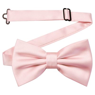 Branduce Blush Pink Bow Tie for Men Pre-tied Adjustable Silk Blend Bowties for Wedding Party (BB05-28)