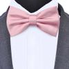 Branduce Pink Bow Tie for Men Pre-tied Adjustable Silk Blend Bowties for Wedding Party (BB05-27) view 2