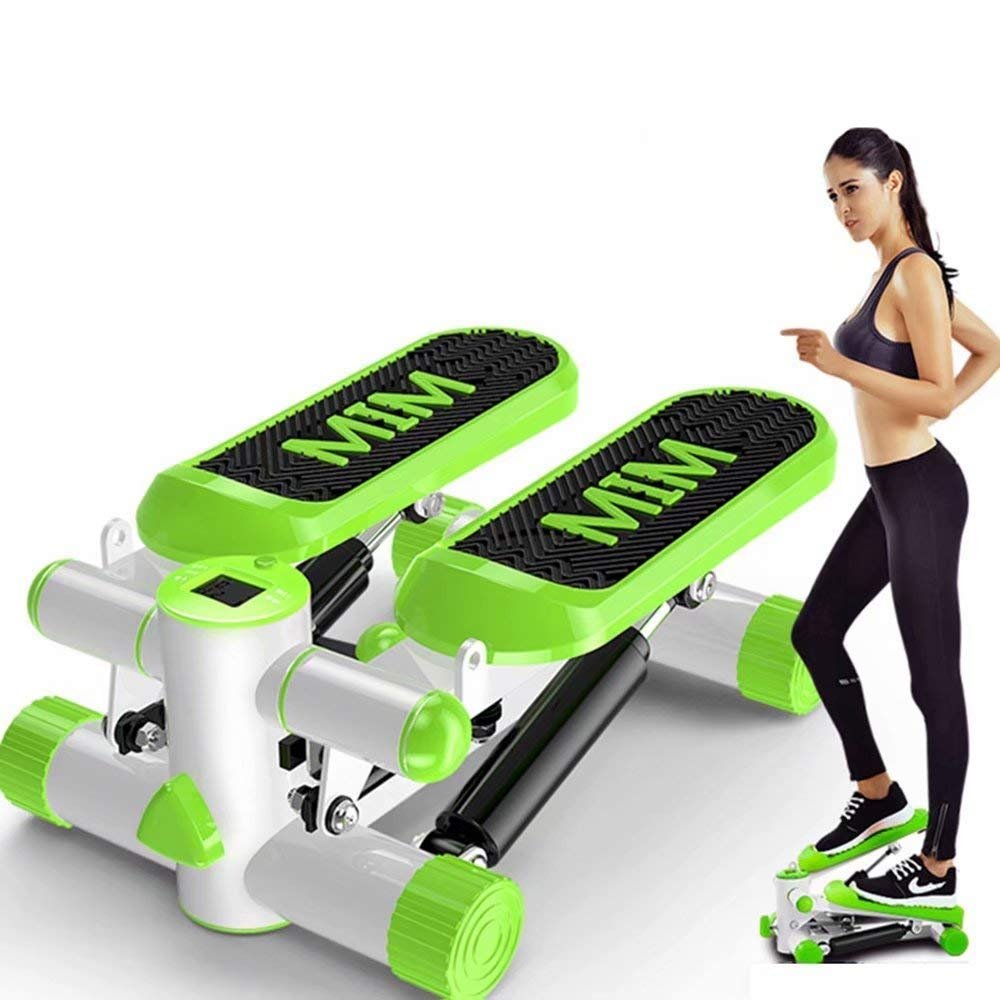 ZHCWEP Step Fitness Machines, Mini Stepper,Mini Fitness Exercise Machine-Mini Elliptical Foot Pedal Stepper, Step Trainer Equipment with Resistance Bands Durable