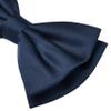 Branduce Navy Bow Tie for Men Pre-tied Adjustable Silk Blend Bowties for Wedding Party (BB05-38) view 3