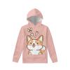 WELLFLYHOM Girls Pink Hoodie Cute Corgi Graphic Sweatshirt 11T 12T 13T Hooded Pullover Jumpers for Kids Girl Puppy Dog Fall Clothes Long Sleeve Sweaters Shirt Outfits Activewear view 1