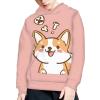 WELLFLYHOM Girls Pink Hoodie Cute Corgi Graphic Sweatshirt 11T 12T 13T Hooded Pullover Jumpers for Kids Girl Puppy Dog Fall Clothes Long Sleeve Sweaters Shirt Outfits Activewear view 4