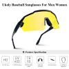 Ukoly Baseball Sunglasses For Men Women,Sports Sunglasses For Baseball Running Cycling UV400 protection TR90 Frame 615 (Yellow) view 3