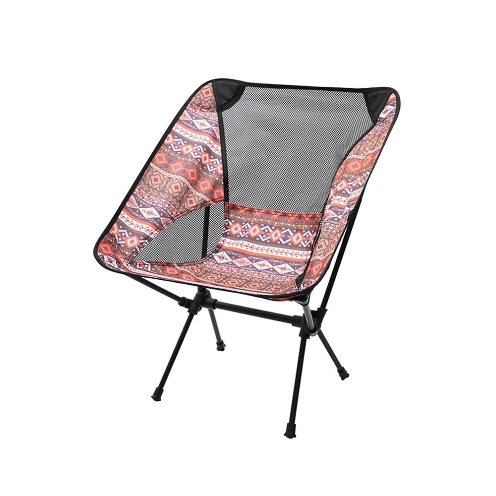 LCAIPNYF Foldable Chair Outdoor Folding Moon Chair Lightweight Fishing Camping Picnic BBQ Chairs Portable Folding Hiking Seat Garden Chair