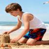 ALISISTER Boys Swim Trunks Size 14-16 with Compression Liner Fire Bathing Suit Teen Youth Swim Shorts Boxer Briefs Swimsuit Swimming view 4