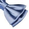 Branduce Dusty Blue Bow Tie for Men Pre-tied Adjustable Silk Blend Bowties for Wedding Party (BB05-43) view 3