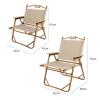 Camping Chairs for Adults Outdoor for Garden Picnic Hiking Indoor, Recliner Garden Chairs, Aluminium + Oxford Cloth + Beech Wood, for Outdoor Camp, Travel, Beach, Picnic, Hiking, 2 Piec view 3
