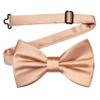 Branduce Rose Gold Bow Tie for Men Pre-tied Adjustable Silk Blend Bowties for Wedding Party (BB05-29) view 1