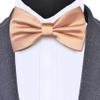 Branduce Rose Gold Bow Tie for Men Pre-tied Adjustable Silk Blend Bowties for Wedding Party (BB05-29) view 2