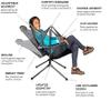 LCAIPNYF Outdoor Folding Chair Camp Chair Camp Chair Outdoor Camping Chairs for Fishing Lounger Breathable Mesh Construction 2 Side Pockets view 3